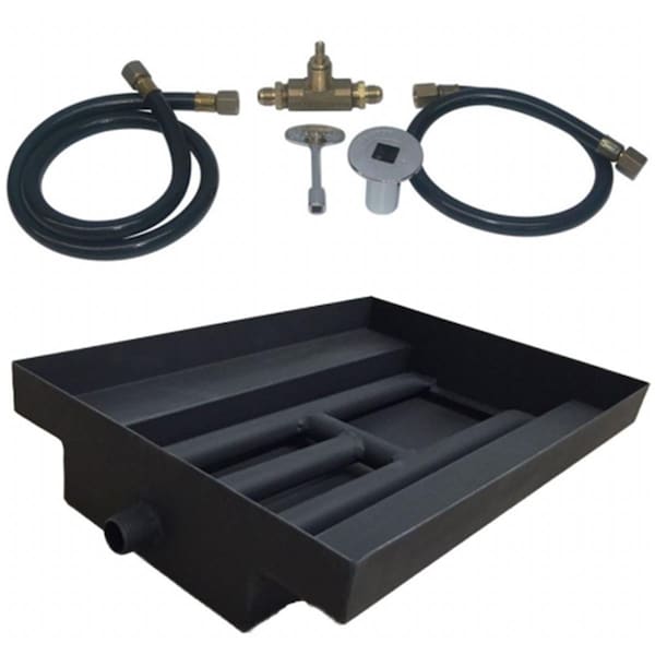 Tretco 27 in. 14GA Powder Coated Burner Island Kit, Natural Gas OB2BB-BK1-30-NG - main
